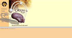 Desktop Screenshot of originsproject.com